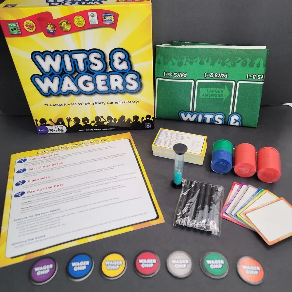 Wits & Wagers Deluxe Edition Board Game Party Trivia North Star Games 99% Cpl